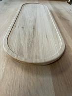 Dienblad eiken 100 cm x 30 cm breed x 2 dik en 2 voetjes, Ophalen, Zo goed als nieuw