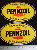 2x sticker pennzoil logo supreme quality safe lubrication, Verzamelen, Verzenden, Zo goed als nieuw, Merk