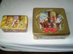 Twee koekjestrommels met kerst-motief.  Zie foto's., Ophalen of Verzenden, Zo goed als nieuw