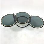 Bijzettafel jaren 80 verstelbaar rookglas Milo Baughman, Gebruikt, Rond, 55 tot 75 cm, Glas