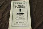 Ariel Leader Arrow 1961 250cc twin motorcycle parts list, Motoren, Ophalen of Verzenden, Overige merken