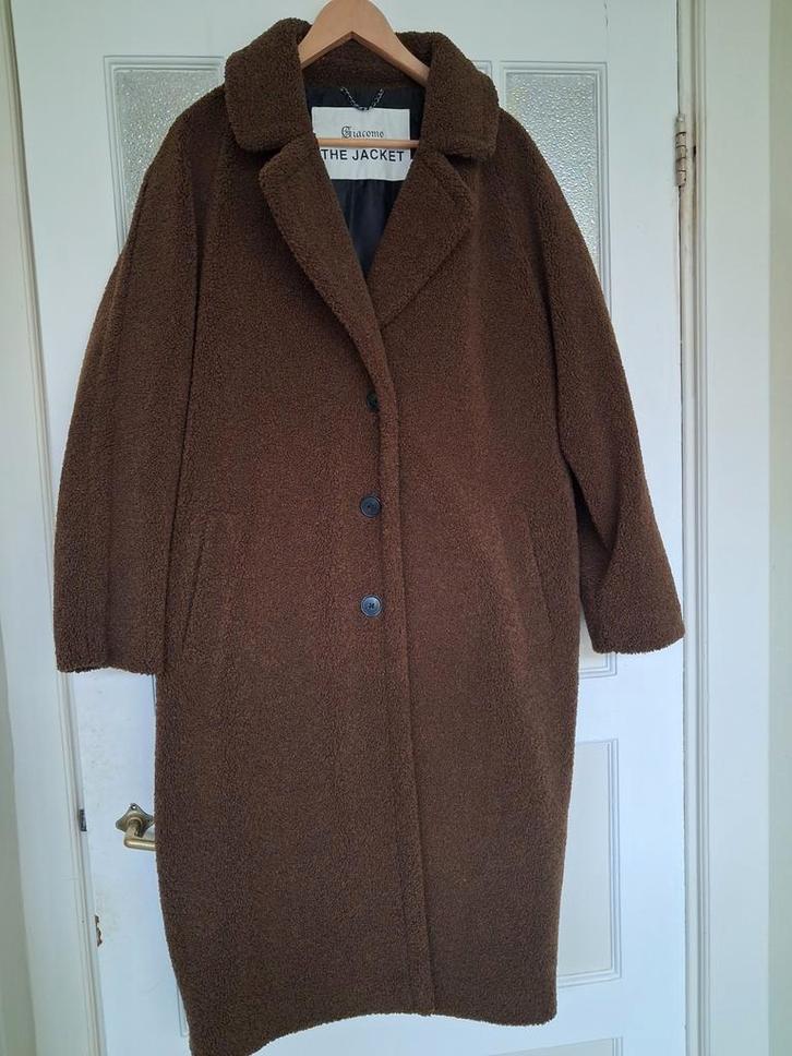Giacomo the Jacket Teddy Coat XL, Kleding | Dames, Jassen | Winter, Zo goed als nieuw, Bruin, Ophalen of Verzenden