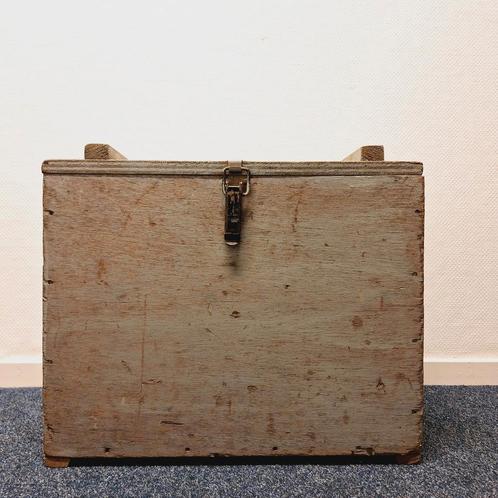 Houten Kist + Klep, Handgreep & Sluiting (46 x 39 x 32 cm), Huis en Inrichting, Woonaccessoires | Kisten, Gebruikt, Minder dan 50 cm