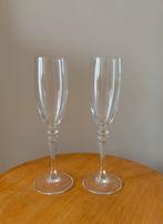 Glazen champagne flutes glazen, Ophalen of Verzenden, Zo goed als nieuw, Overige typen