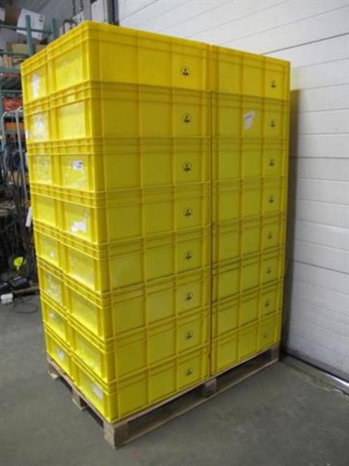 Pallet met 36 stuks gele Opslagbakken , 60x40x22 cm, Doe-het-zelf en Verbouw, Kratten en Dozen, Gebruikt, Bak of Kist, 100 cm of meer