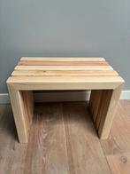 Houten Bijzettafel/Bankje, Huis en Inrichting, Stoelen, Ophalen, Bruin, Zo goed als nieuw, Eén