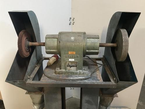 Werkbankslijper, Stayer, ST/28P,  400 volt, steen en borstel, Doe-het-zelf en Verbouw, Gereedschap | Slijpmachines, Gebruikt, Werkbankslijpmachine