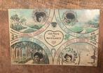Romantische antieke Franse ansichtkaart - maanden, Verzamelen, Verzenden, Gelopen