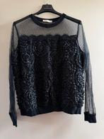 Zwarte trui met details - Vera & Lucy - Maat L, Zwart, Maat 42/44 (L), Ophalen of Verzenden, Zo goed als nieuw