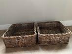 2 rieten manden, Huis en Inrichting, Ophalen, Gebruikt, Mand, Riet