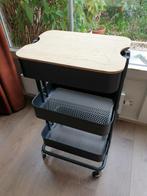 Rol kast met bamboe deksel, Zo goed als nieuw, Minder dan 100 cm, 25 tot 50 cm, 50 tot 100 cm