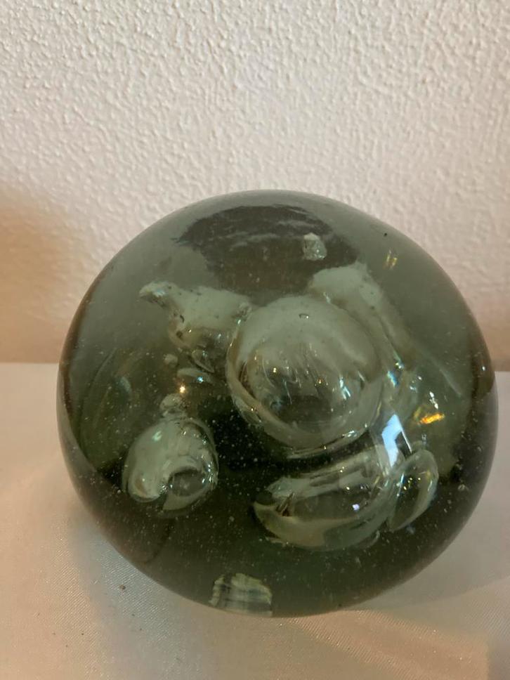 Glazen Bol Presse-papier met Luchtbellen, Huis en Inrichting, Woonaccessoires | Overige, Zo goed als nieuw, Ophalen of Verzenden