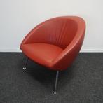 Artifort Hanna Design Fauteuil | Rood Leer | Design Stoelen, Gebruikt, -, Minder dan 75 cm, -