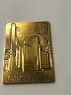 Bronzen plaquette Inwijding P.E.N. centrale te Velzen 1932., Ophalen of Verzenden, Brons