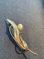 zilveren vintage markasiet broche met parel, Gebruikt, Verzenden, Met parel, Zilver
