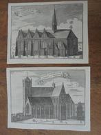 Middelburg/Leeuwarden 2 Gravures  per stuk 8,25 euro, Antiek en Kunst, Ophalen of Verzenden