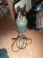 Oude Gasfles met Branderset, Ophalen of Verzenden, Gebruikt