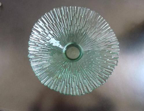 Prachtige glazen ijsgroene schaal ontwerp Pavel Panek  '80, Antiek en Kunst, Antiek | Glas en Kristal, Ophalen of Verzenden