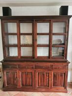 Massiefhouten apothekerskast met bijbehorend dressoir, Ophalen, Gebruikt