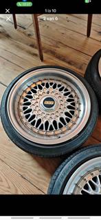 BBS Replica 4x100 met goede banden., Auto-onderdelen, Banden en Velgen, Ophalen, 15 inch, Winterbanden