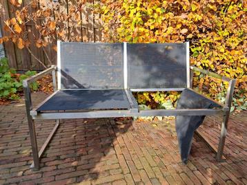 Aluminium tuinbank, aluminium frame, 2 persoons beschikbaar voor biedingen
