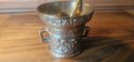 Antieke Vintage Vijzel 650 gr 8,5 diameter 7 cm hoog, Ophalen of Verzenden