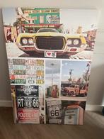 Canvasdoek route 66, wanddecoratie, Ophalen, Gebruikt