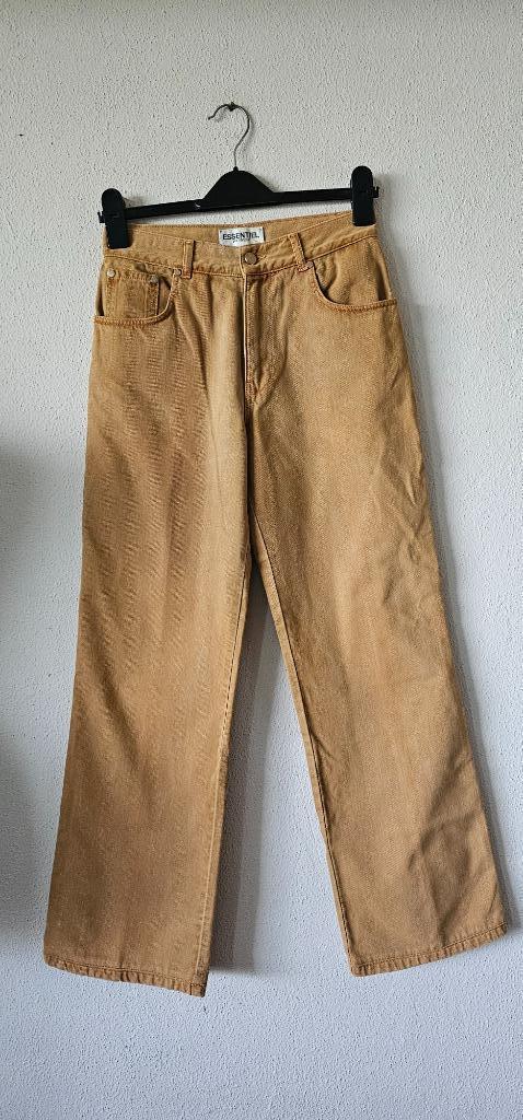 bruine wijde broek van Essentiel Antwerpen maat xs (29625), Kleding | Dames, Broeken en Pantalons, Maat 34 (XS) of kleiner, Bruin