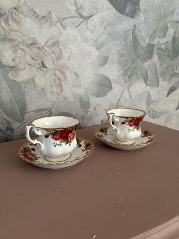 Vintage Royal Albert Old Country Roses Kop en Schotel 2x beschikbaar voor biedingen