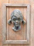 Wanddecoratie, houten lijst ‘bronzen beeldje’, Huis en Inrichting, Woonaccessoires | Wanddecoraties, Ophalen, Zo goed als nieuw