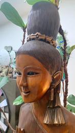 EXTRAORDINARY THAIS LADY IN SOLID WOOD HEAVY HEIGHT 180CM, Ophalen