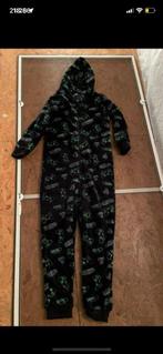 Onesie huispak game gaming zwart groen mt 134/140, Ophalen of Verzenden, Zo goed als nieuw, Jongen of Meisje