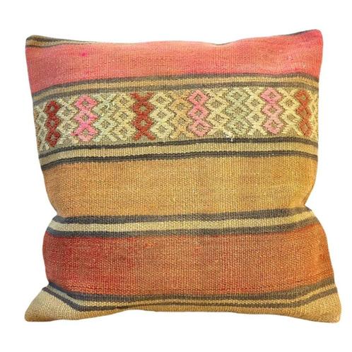 Vintage kelim kussen 55x55, Huis en Inrichting, Woonaccessoires | Kussens, Nieuw, Vierkant, Verzenden
