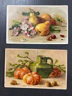 Fruit Stilleven Vintage Anzichtkaarten, Ophalen of Verzenden, Voor 1920, Ongelopen, Overig Europa