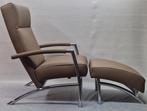 Leolux helical/ hocker €1450., Ophalen, Zo goed als nieuw, Leer