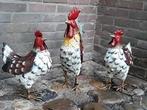 Haan en Hen / metaal / kippen / NIEUW, Tuin en Terras, Tuinbeelden, Dierenbeeld, Nieuw, Metaal, Info@huisentuindecoratiemarie.nl