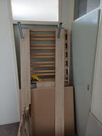 1 persoonsbed frame + lattenbodem, Ophalen, 90 cm, Eenpersoons, Beige