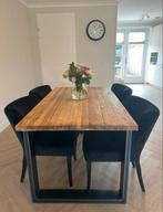 Eettafel met 4 Rofra stoelen, Huis en Inrichting, Tafels | Eettafels, Ophalen, Gebruikt, 50 tot 100 cm, 150 tot 200 cm