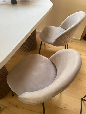 Eetkamerstoelen taupe/beige 3 stuks 