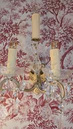 Franse antieke wandlampen/kroonluchters, Huis en Inrichting, Lampen | Lampenkappen, Ophalen of Verzenden, Zo goed als nieuw, Rond