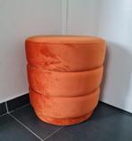 Oranje poef, Huis en Inrichting, Banken | Voetenbanken en Poefen, Minder dan 50 cm, Rond, Minder dan 50 cm, Ophalen of Verzenden