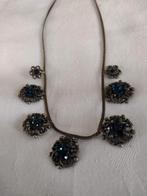 Oud collier met veiligheidsketting, Ophalen of Verzenden, Zo goed als nieuw, Zilver, Overige materialen