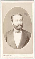 CDV dun karton Man Ovaal - Foto Cornelisse Rotterdam Brussel, Verzamelen, Foto's en Prenten, Gebruikt, Foto, Ophalen of Verzenden