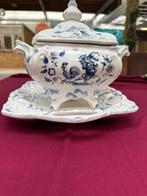 Blauw witte antieke terrine, Antiek en Kunst, Antiek | Servies los, Ophalen of Verzenden
