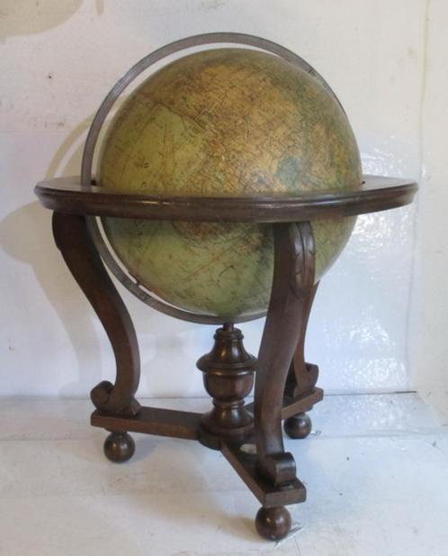 zeldzame antieke globe gradenboog, houten frame sterrenbeeld, Antiek en Kunst, Curiosa en Brocante, Ophalen