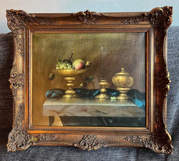 Schilderij stilleven van Jozsef Molnar Hongaarse schilder, Antiek en Kunst, Kunst | Schilderijen | Klassiek, Ophalen