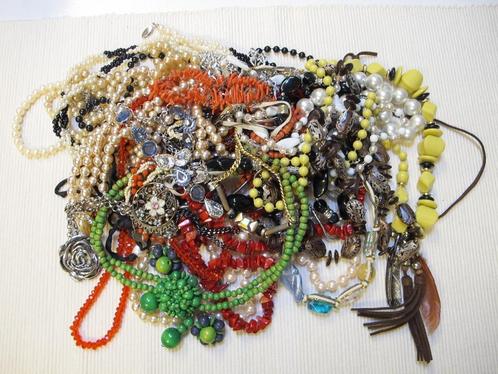 Lot Kralen Kettingen/Colliers, Sieraden, Tassen en Uiterlijk, Antieke sieraden, Ketting, Overige materialen, Verguld, Ophalen of Verzenden