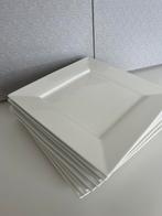 8 mooie vierkante witte borden - 25cm - xenos, Huis en Inrichting, Ophalen of Verzenden, Zo goed als nieuw, Bord(en), Overige stijlen