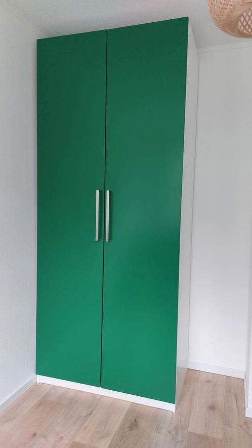 Pax kledingkast Ikea met groene deuren b100xd58xh236, Huis en Inrichting, Kasten | Kledingkasten, Gebruikt, 200 cm of meer, 100 tot 150 cm