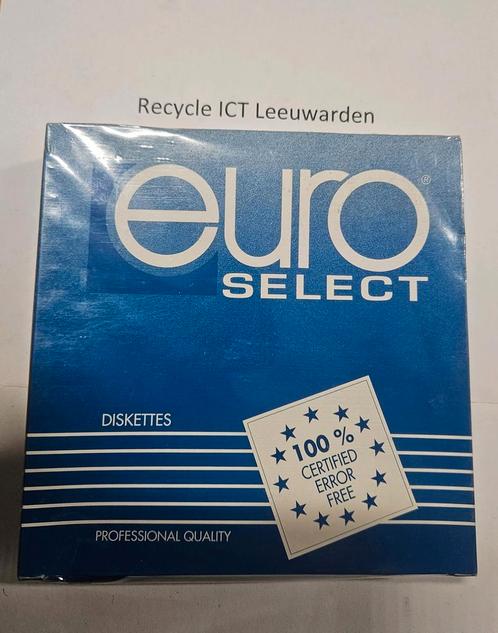 Euro select 10 diskettes 5.25" 2hd zwart, Computers en Software, Beschrijfbare discs, Nieuw, Ophalen of Verzenden